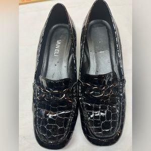 Vaneli black Patton loafers‎ 6 1/2w